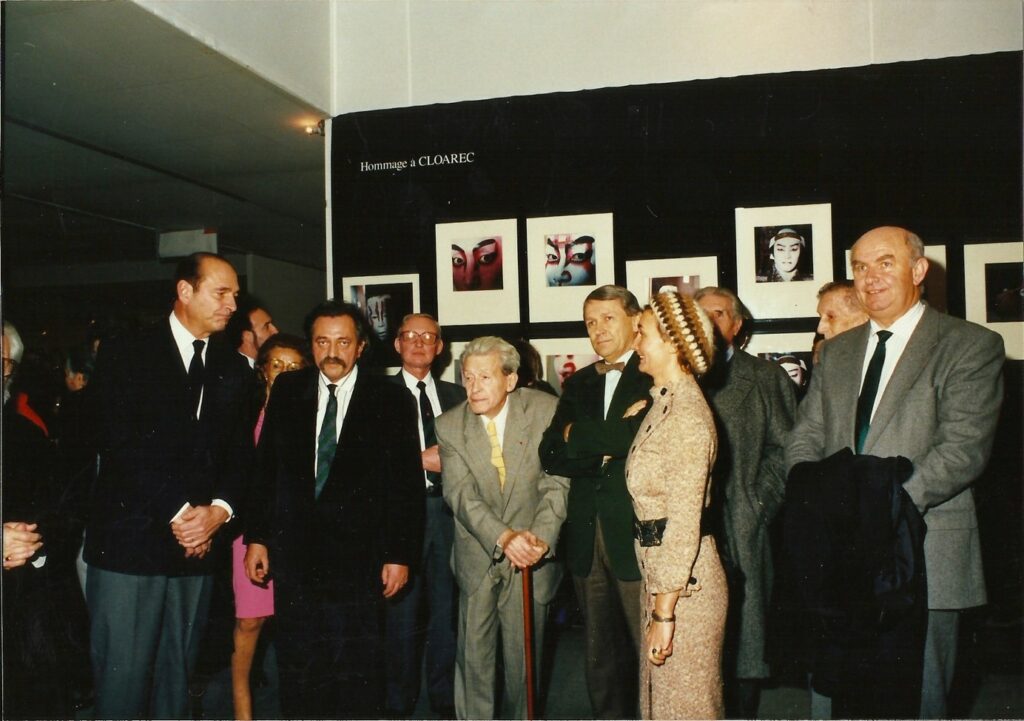 Exposition Salon d'Automne de Paris avec Jacques Chirac, Edouard Mac Avoy et Jacques Cloarec, 1988.